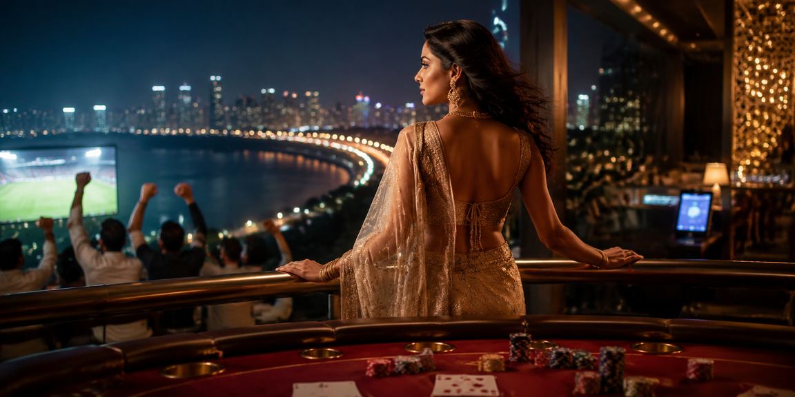 Vibrant Mumbai nightlife with baccarat casino scene